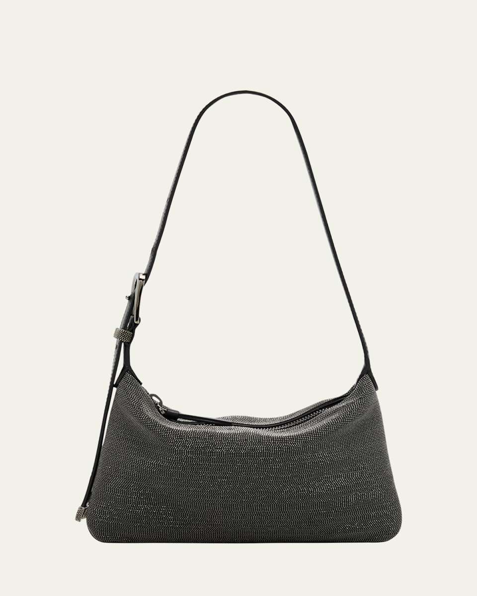 Allover Monili Leather Shoulder Bag